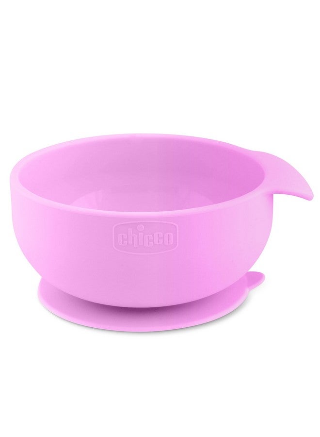 Chicco مجموعة تغذية سيكو إيزى ستارت من السيليكون | أطباق للتغذية الذاتية للرضع | وعاء شفط | مريلة سيليكون قابلة للتعديل | ملعقة سيليكون ناعمة | خالية من BPA | مجموعة مكونة من 3 قطع | 6 أشهر وما فوق | وردي - Image 3