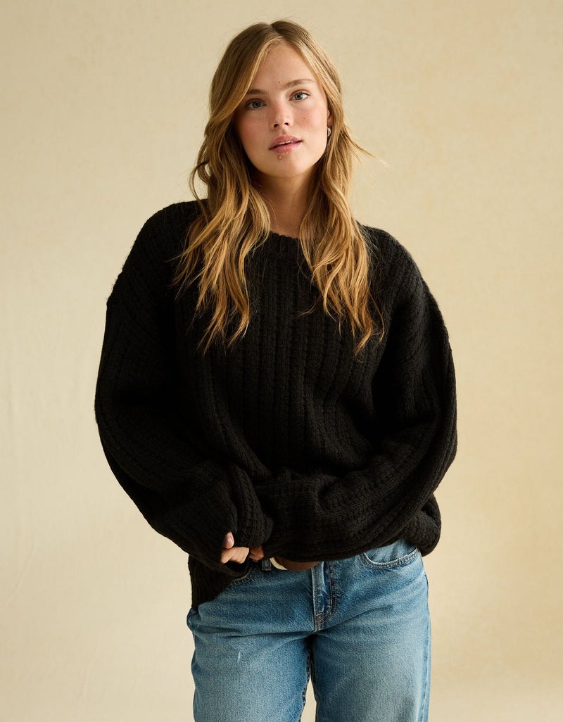 American Eagle AE Waffle Crew Pullover - Image 1