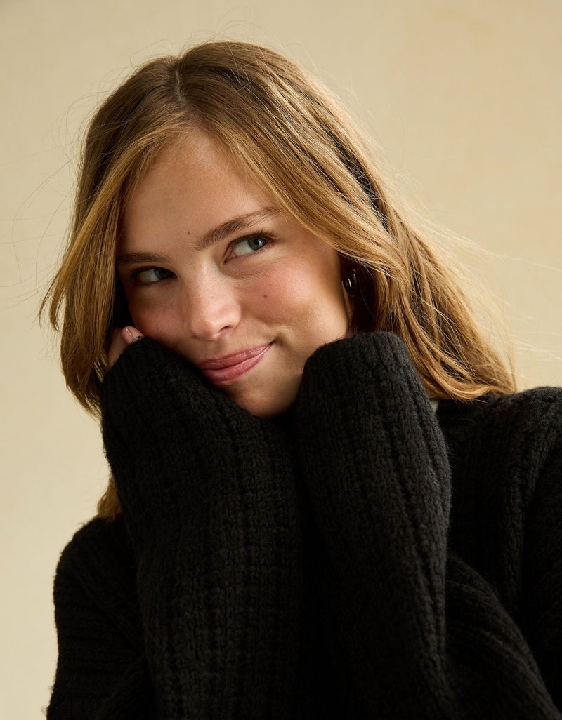 American Eagle AE Waffle Crew Pullover - Image 4