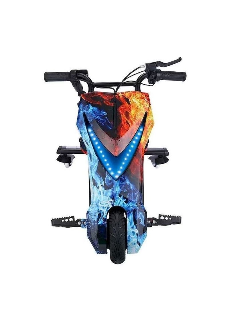 Winner Sky 3 Wheel 36 V Electric Drifting Scooter 360 Degree Rotation with Led Light Comfortable Seat Blue Flames Color  - Image 2