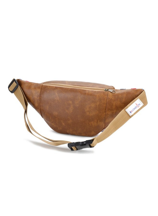 K London Fanny Pack|Multicolour Striped Canvas Waist Bag| PU Leather Adjustable Money Belt| Waist Bag for Men and Women | Unisex Money Belt (STRP_P) (11705_Multicolor) - Image 4