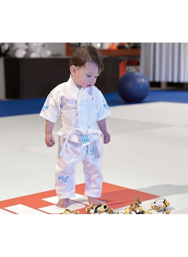 Fuji – Jiu-Jitsu Baby Gi, BJJ Uniform for Babies, Pink and White Baby Gi, 0-3 Months, White/Pink - Image 3
