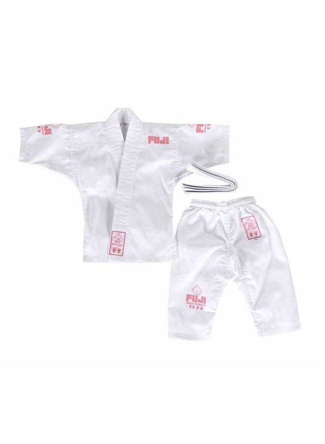 Fuji – Jiu-Jitsu Baby Gi, BJJ Uniform for Babies, Pink and White Baby Gi, 0-3 Months, White/Pink - Image 1