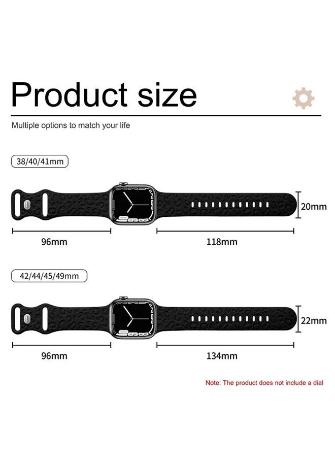 Generic - Apple Watch Band , Comfort for Everyday Wear (42mm/44mm/45mm), Fashionable Premium Black 1 Piece - Image 1