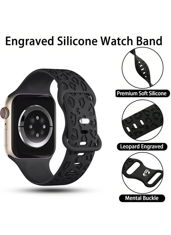 Generic - Apple Watch Band , Comfort for Everyday Wear (42mm/44mm/45mm), Fashionable Premium Black 1 Piece - Image 1