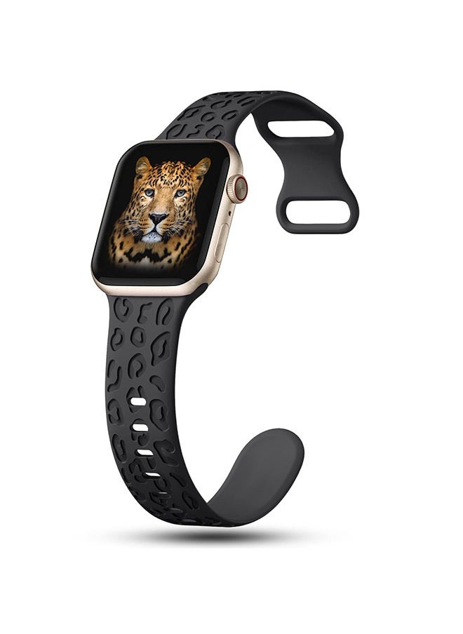 Generic - Apple Watch Band , Comfort for Everyday Wear (42mm/44mm/45mm), Fashionable Premium Black 1 Piece - Image 1