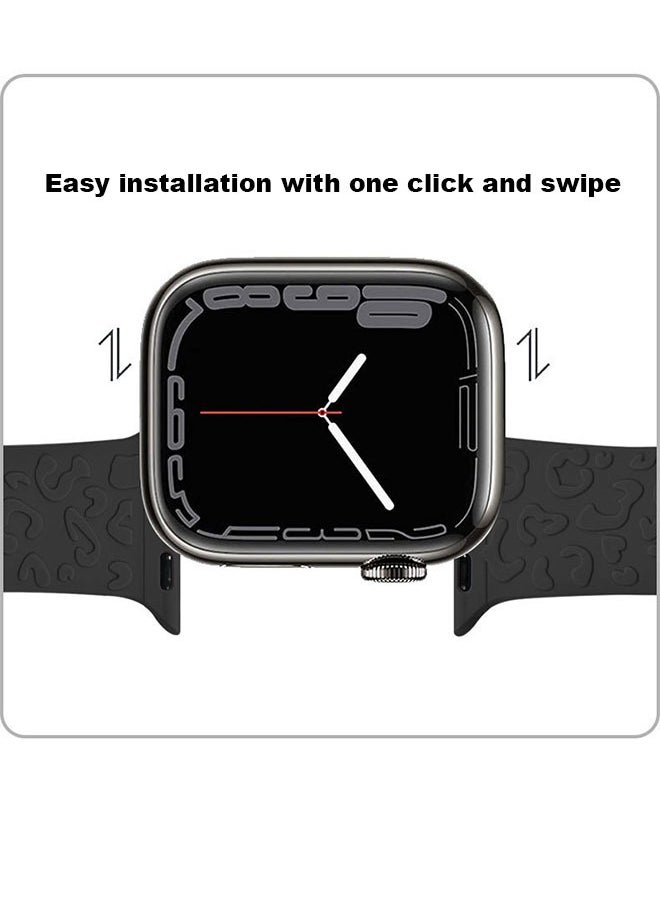 Generic - Apple Watch Band , Comfort for Everyday Wear (42mm/44mm/45mm), Fashionable Premium Black 1 Piece - Image 1