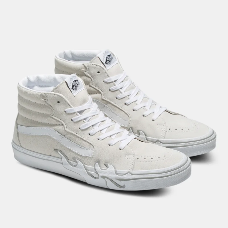 Vans Pale Grey / White Sk8-Hi Unisex Shoes  | Best Price UAE