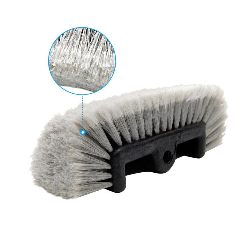 CARCAREZ 12" Car Wash Brush with Soft Bristle for Auto RV Truck Boat Camper Exterior Washing Cleaning, Grey - Image 4