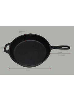COOKBEAT cookbeat Classic PreSeasoned Cast Iron Induction Compatible SkilletFry Pan Diameter 10 inches 26 cms Black  - Image 3