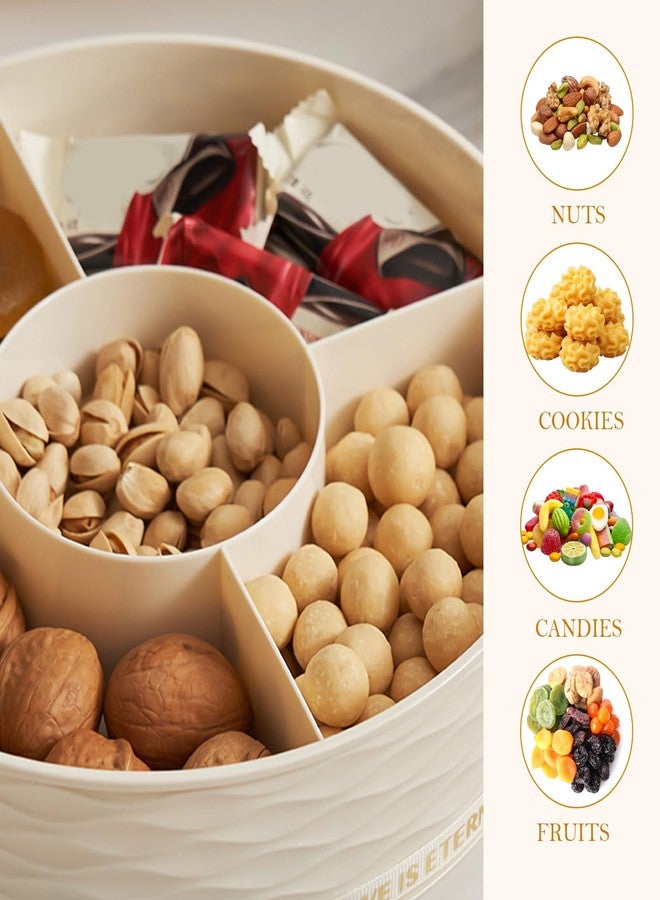 Folemah Modern Luxury Snack Box with Lid - Elegant Dry Fruit, Nut & Candy Organizer Tray for Living Room or Gift Giving - Image 4