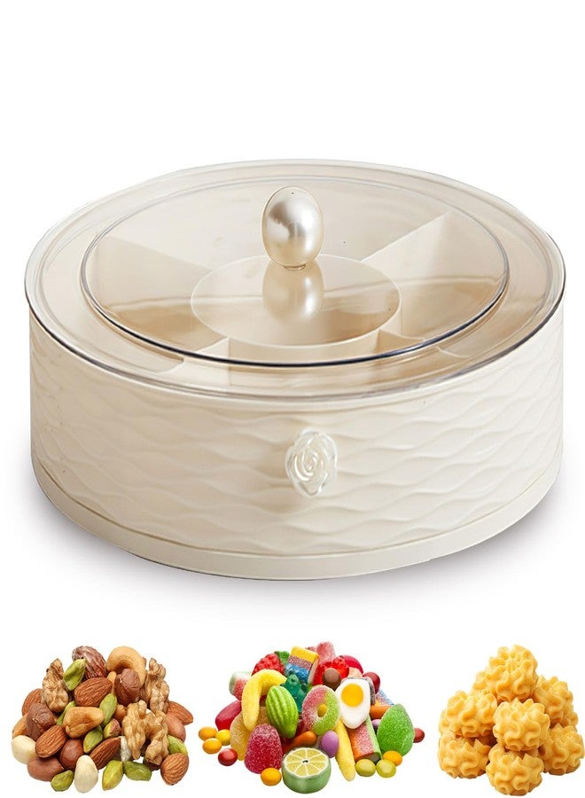 Folemah Modern Luxury Snack Box with Lid - Elegant Dry Fruit, Nut & Candy Organizer Tray for Living Room or Gift Giving - Image 1