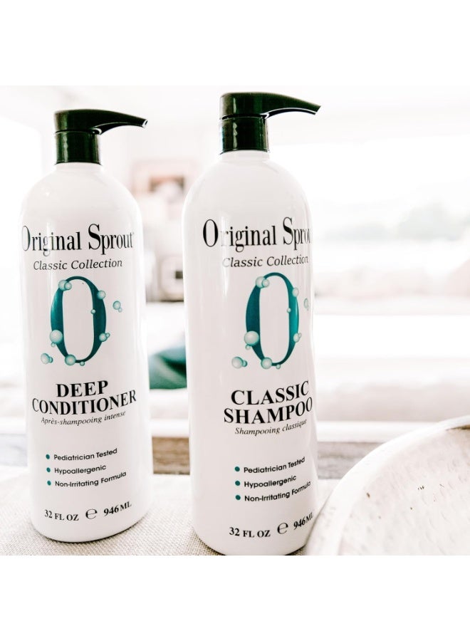 Original Sprout شامبو أوريجنال سبراوت الكلاسيكي لجميع أنواع الشعر، خالي من الكبريتات وشامبو نباتي، زجاجة 32 أونصة - Image 2