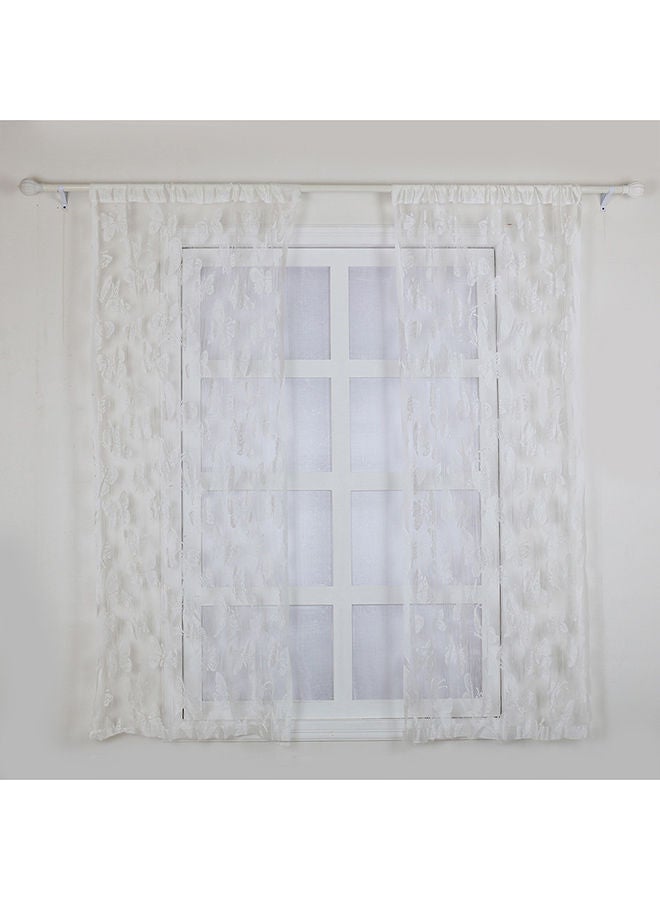 NIBEMINENT Butterfly Pattern Curtain White 100 x 200centimeter - Image 1