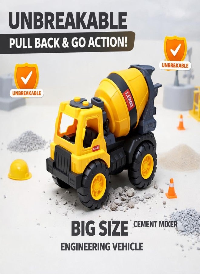 LIZTORA Big Size Construction Vehicle Toy Set for Kids (Any 2) | Pull Back Dumper Truck, Excavator JCB, Cement Roller, Crane Engineering Vehicles | Heavy Duty Toy Trucks for Boys & Girls Age 2–9 Years - Image 2