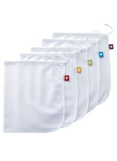 Oasisgalore Reusable Produce Bags Washable Mesh Bags for Fruits Vegetables Storage，Eco Friendly Net Bags 5 Pack  - Image 1