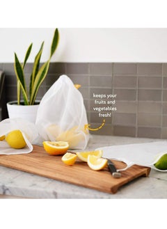 Oasisgalore Reusable Produce Bags Washable Mesh Bags for Fruits Vegetables Storage，Eco Friendly Net Bags 5 Pack  - Image 5