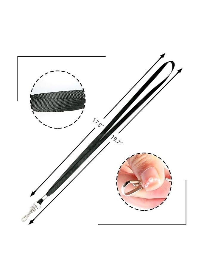 general 50 Pack Black Lanyard - Comfortable and Durable ID Badge Lanyard - 36 Inch with Swivel Hook, Security Badge Lanyard Neck Strap School Business Office Webbing - Image 2