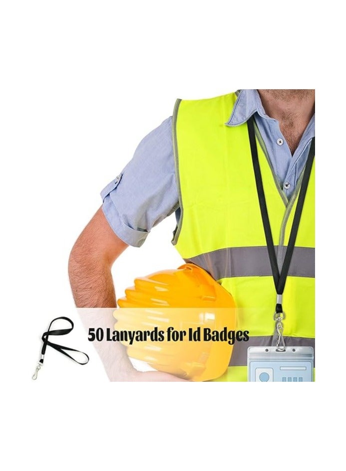 general 50 Pack Black Lanyard - Comfortable and Durable ID Badge Lanyard - 36 Inch with Swivel Hook, Security Badge Lanyard Neck Strap School Business Office Webbing - Image 5