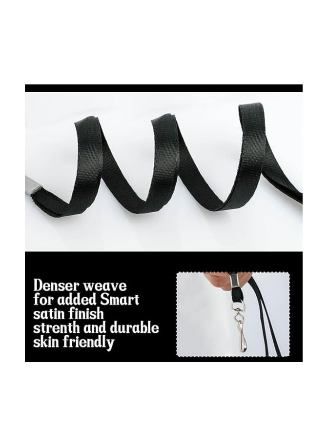 general 50 Pack Black Lanyard - Comfortable and Durable ID Badge Lanyard - 36 Inch with Swivel Hook, Security Badge Lanyard Neck Strap School Business Office Webbing - Image 3