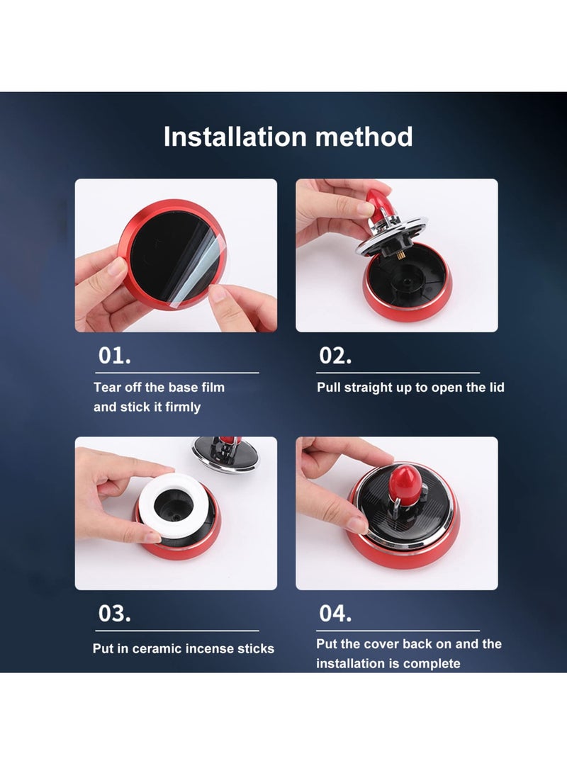 SYOSI Car Air Fresheners with Solar Rotating, Aluminium Alloy Rocket Car Aromatherapy Diffuser Airplane Interior Decoration Accessories Diffuser for Car Office Home (Black) - Image 5