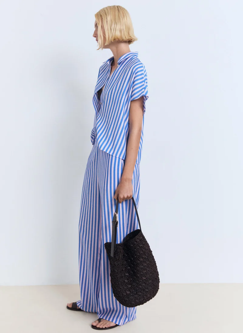 Mango  Stripe-print straight trousers for Women | Best Price UAE