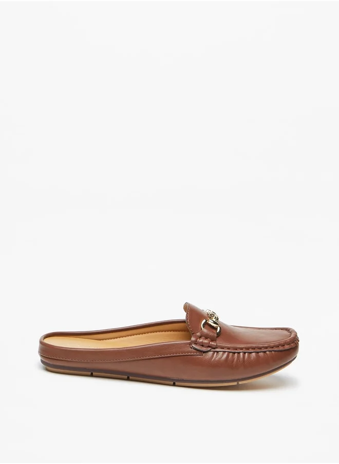 لو كونفورت Women's Solid Slip-On Mules