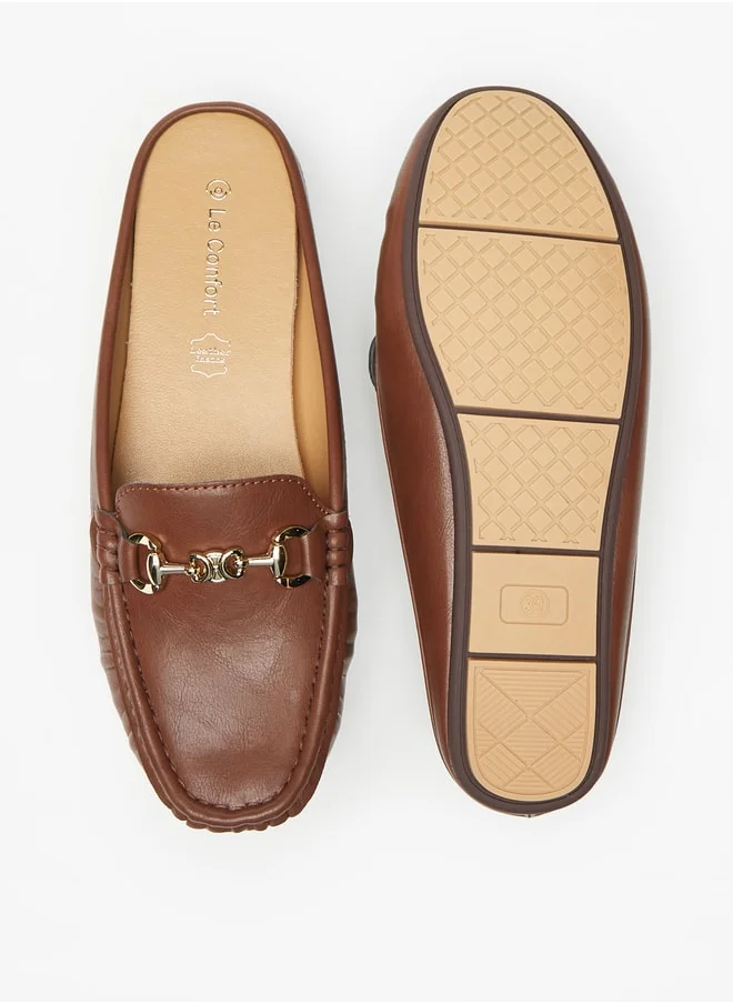 لو كونفورت Women's Solid Slip-On Mules