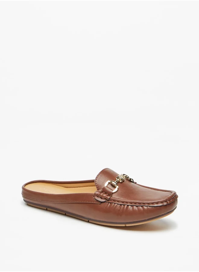 لو كونفورت Women's Solid Slip-On Mules