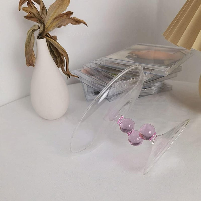Kelendle Centerpiece Fruit Bowl Countertop Fruit Basket Glass Fruit Stand Round Jewelry Tray Wide Footed Candy Bowl Clear Snack Holder Table Ring Display Tray for Wedding Birthday Party DecorBlue - Image 5