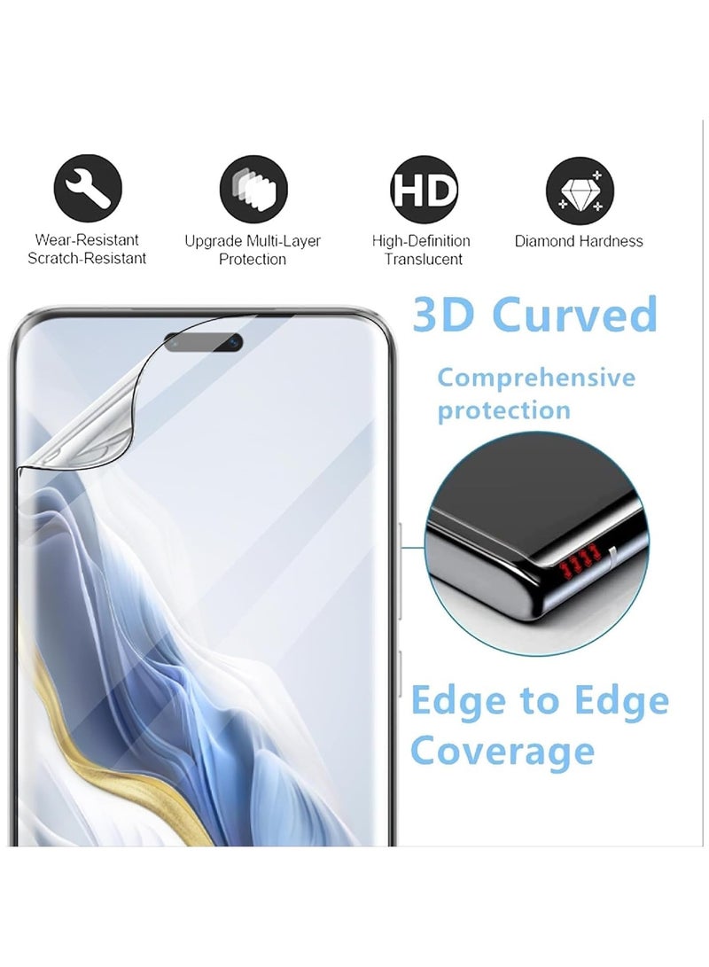 General Honor Magic6 Pro 5G Screen Protector, 2 Pack Flexible Screen Protector + 2 Pack Tempered Glass Camera Lens Protector, HD, Anti-Scratch  - Image 2