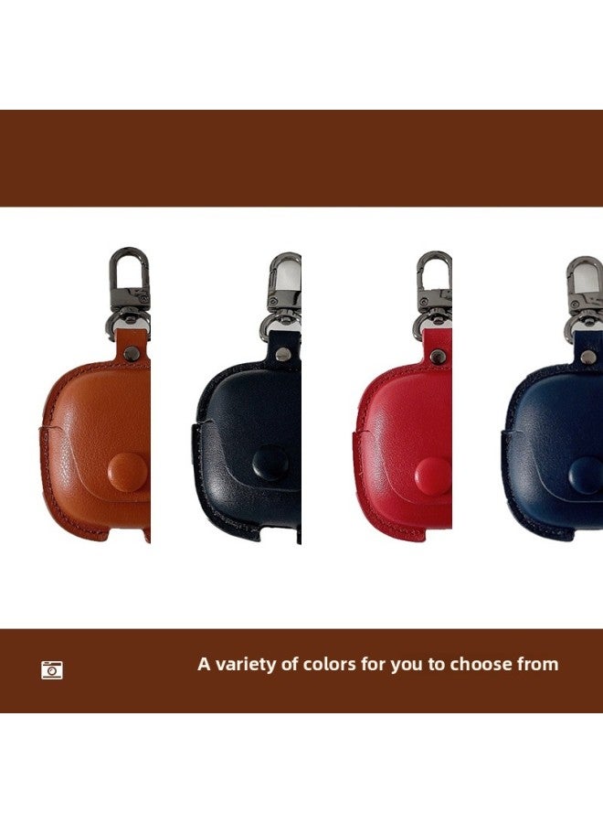 Suitable For Millet Buds5 Headphone Case Red Rice Buds5pro Leather Protective Case Millet Buds4pro Protective Case-color:Brown Leather Case [includes Short Hand Lanyard]-Model:For XiaomiTrue Wireless Noise Reduction Headphones 3pro - Image 2