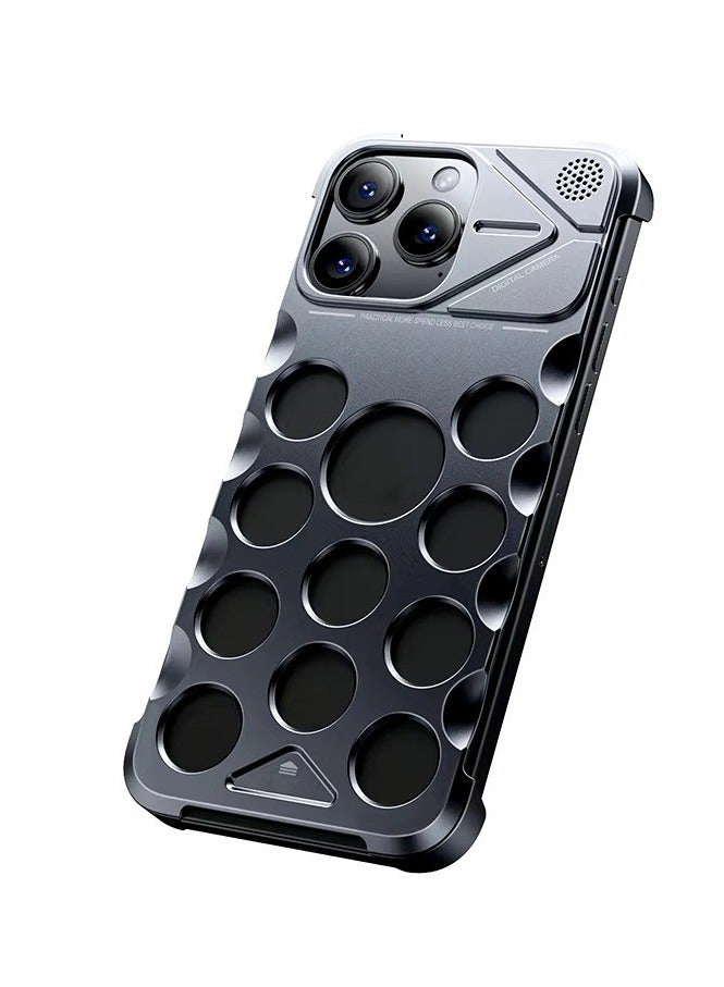 Apple iPhone 16 Pro Max Luxury Aromatherapy Aluminum Alloy Phone Case for iPhone 16 Pro Max | Frameless, Shockproof, Heat Dissipation Design for Ultimate Style & Protection - 2024  - Image 1