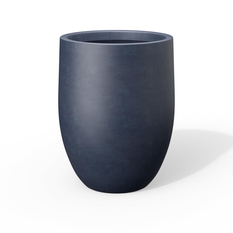 Kante Tall Concrete Planter, 21.7-Inch Height Charcoal Large Indoor Outdoor Plant Pot with Drainage Hole for Patio Garden Home, Modern Decor for Flowers and Tree - Image 1
