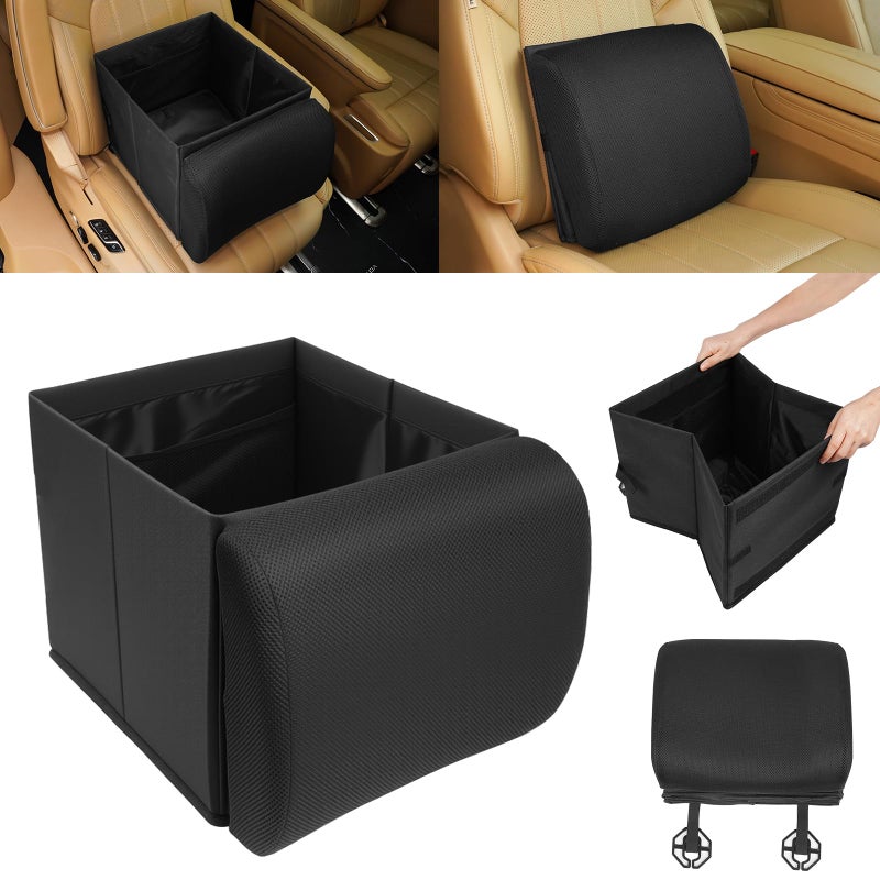 MIKKUPPA Car Seat Organizer & Lumbar Support - 33L Collapsible Front & Back Seat Organizer with Removable Back Support Pillow, Car Storage for SUV Auto Truck Van - Image 1