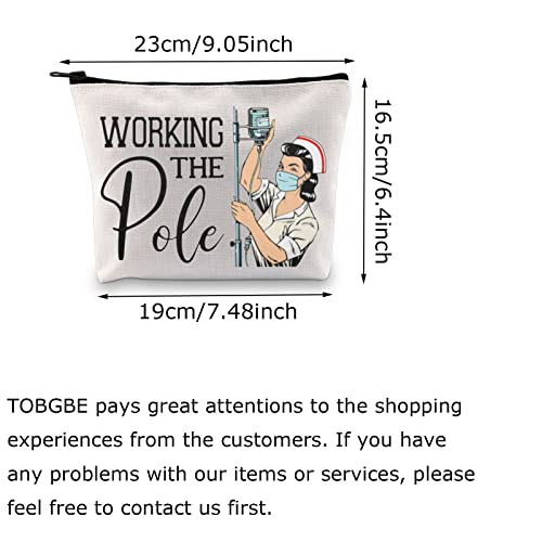 TOBGBE ER Nurse Gift Emergency Room Zipper Bag ICU Nurse Gift Appreciation Makeup Bag Nurse Graduation Gift Working The Pole - Image 5