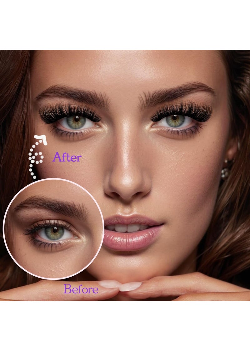 FLYROAD - False Eyelashes Extensions Volume 60D 80D 100D 10-18MM Eyelash Clusters D Curl Cluster Lashes 270pcs 10mm 12mm 14mm 16mm 18mm Thin Band Natural Eye False Eyelashes - Image 1