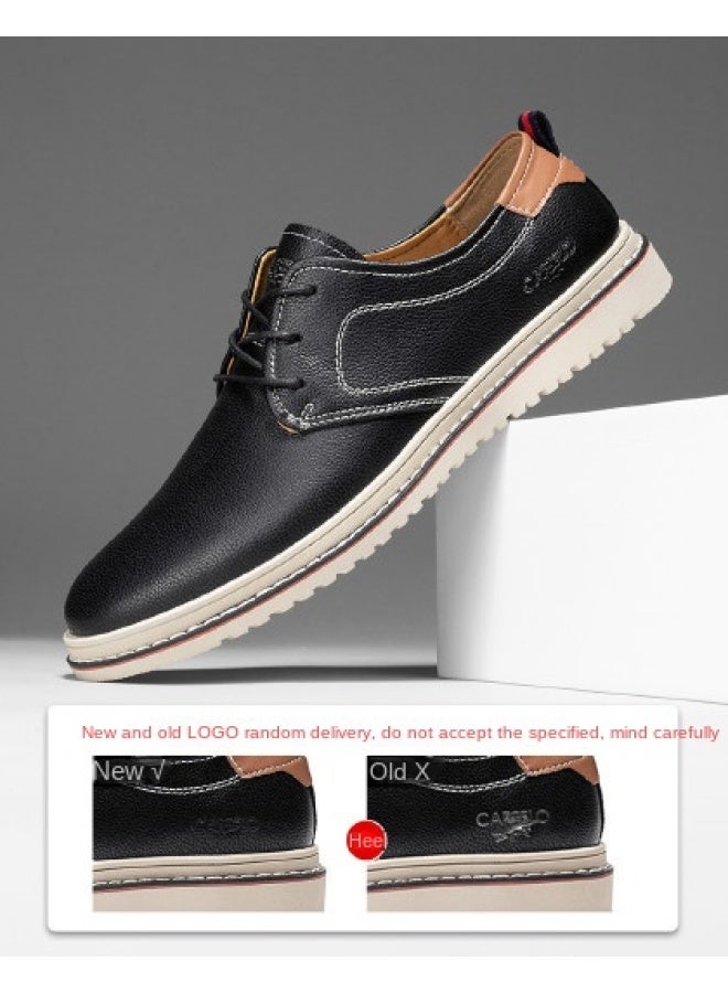 CARTELO Textured Leather Upper】simple Driving Shoes, Business Casual Leather Shoes, Everyday Men's Casual Leather Shoes - Image 1