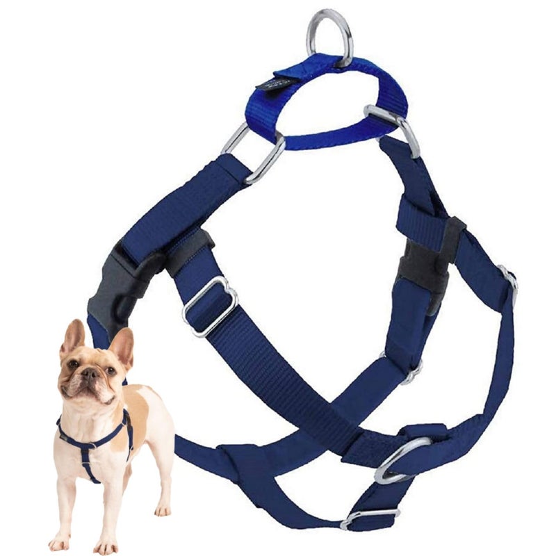 2 Hounds Design Freedom No Pull Dog Harness Adjustable Harness Easy Walking Comfortable Control Fits Small Medium Large Dogs Solid Colors Made in USA 1 MD Navy