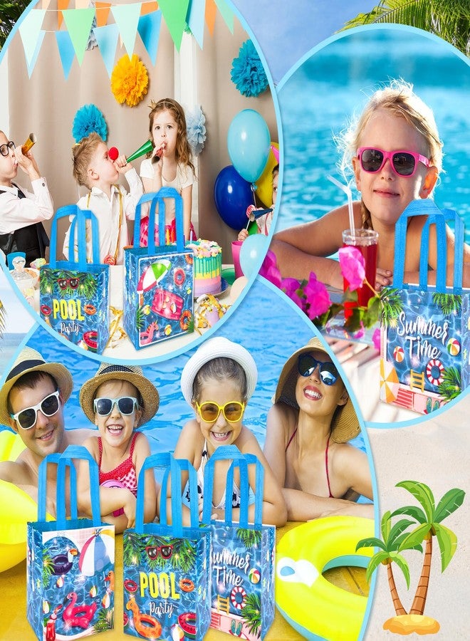 HOWAF 12pcs Pool Party Gift Bags, Summer Pool Party Non Woven Bags for Beach Party Hawaii Party Decoration Supplies, Pool Birthday Candy Bags Pool Party Treat Bags Summer Party Goodie Bags - Image 5