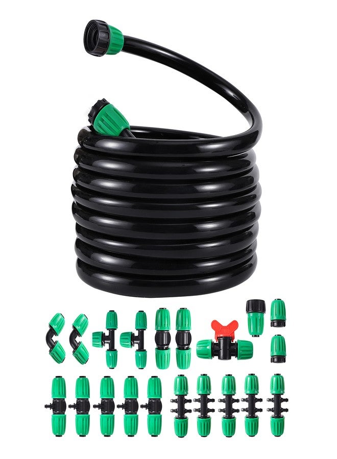FULAIERGD 1/2” PVC Garden Irrigation Tubing Hose 52FT(16M),（OD:16mm,ID:12mm） with Lock Connector for Drip Irrigation System - Image 1