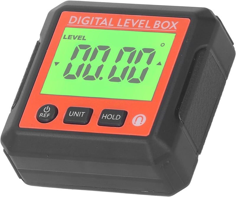 Digital Level Box, Magnetic Digital Protractor Inclinometer Angle Gauge with Absolute Relative Mode for Woodworking Construction Machinery (Orange) - Image 2