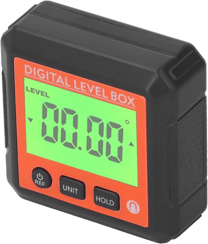 Digital Level Box, Magnetic Digital Protractor Inclinometer Angle Gauge with Absolute Relative Mode for Woodworking Construction Machinery (Orange) - Image 4