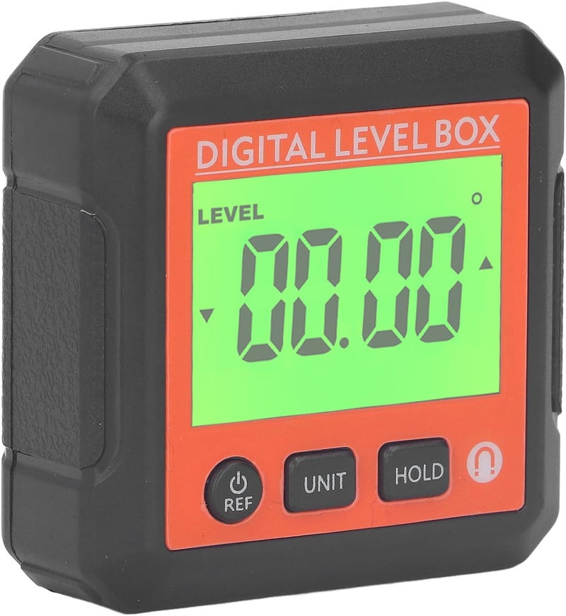 Digital Level Box, Magnetic Digital Protractor Inclinometer Angle Gauge with Absolute Relative Mode for Woodworking Construction Machinery (Orange) - Image 5