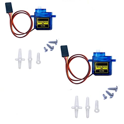 Azuocn 2PCS SG90 Servo Motor Micro Servo 9G Servo Motor for RC Robot Arm Helicopter Airplane Remote Control 2X - Image 1