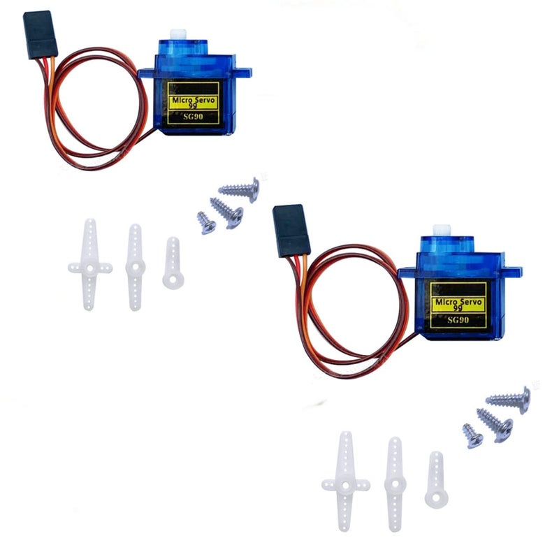 Azuocn 2PCS SG90 Servo Motor Micro Servo 9G Servo Motor for RC Robot Arm Helicopter Airplane Remote Control 2X - Image 2