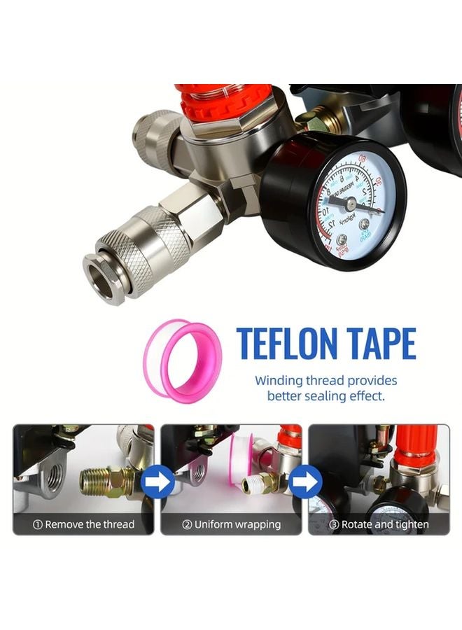 1 Pc Compressor Pressure Switch Control Valve 90 120 PSI Pressure Regulator With Gauge - Image 4