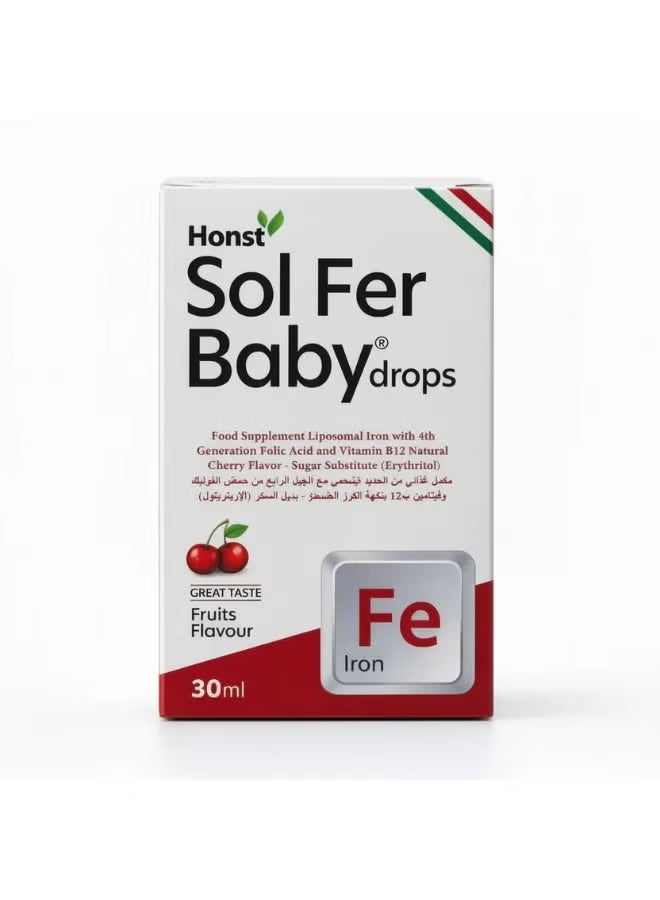 Iron drops for children with folic acid and vitamin B12 – 30 ml