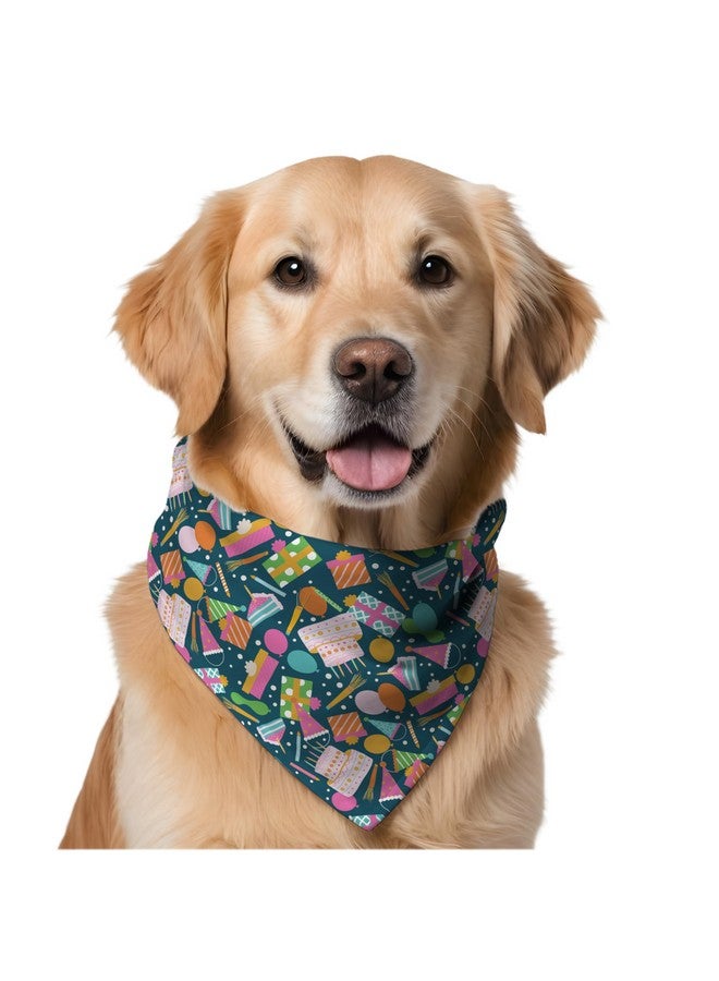 W Brings Gorgeous Birthday Celebration Dog Bandana | This Stunning Gorgeous Design Dog Bandana Scarf Is Perfect Styling Accessory For Dogs One Size Fits All. - Image 1