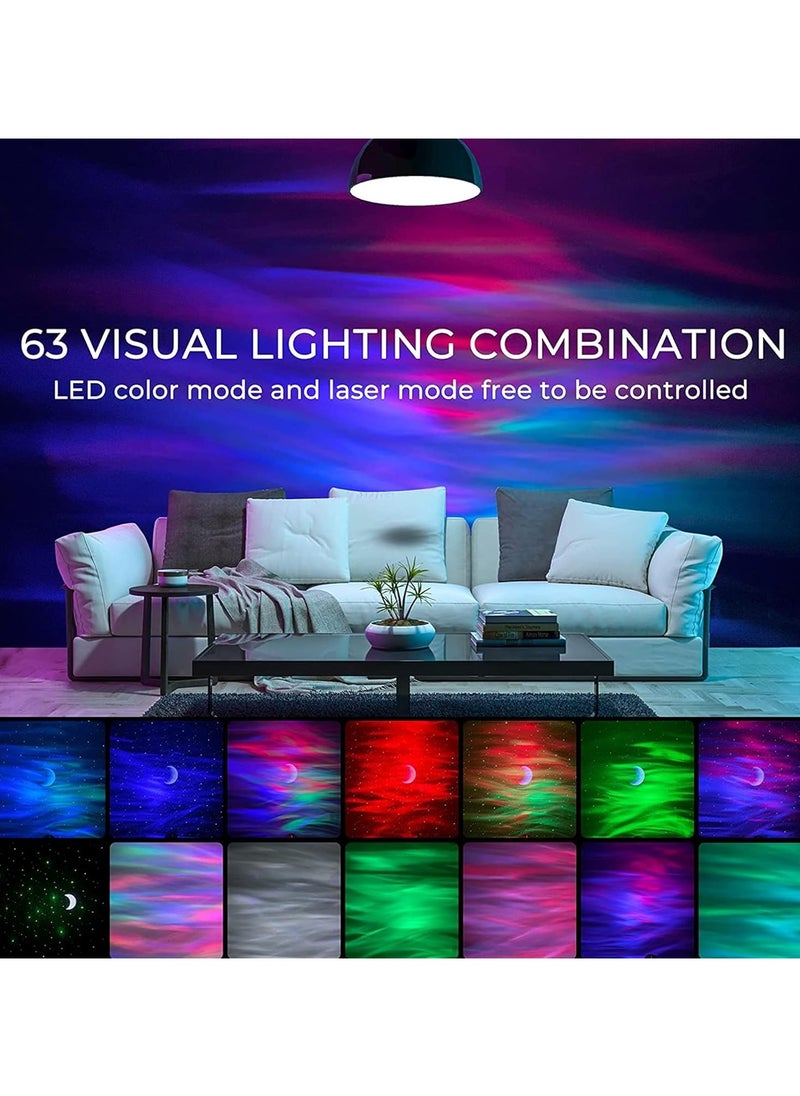 Generic - LED Northern Lights Aurora Projector, Noise Starry Moon Light with Bluetooth Speaker for Adult Kids Gift, Bedroom, Room - Image 1